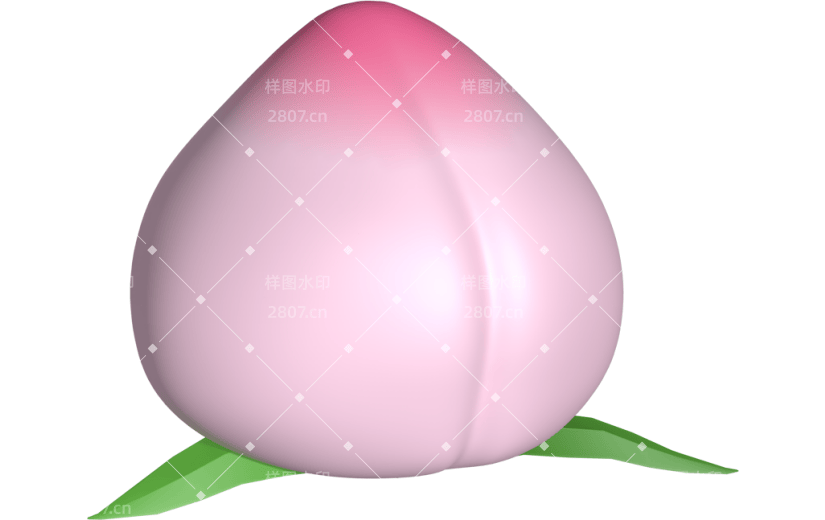 元素3D水果水蜜桃