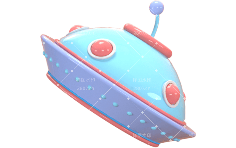 c4d创意卡通球球大作战太空3d元素