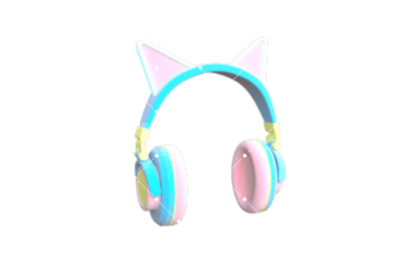 C4D日常元素卡通猫耳朵耳机