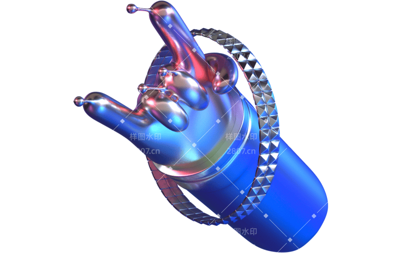 创意3d立体酸性炫酷元素