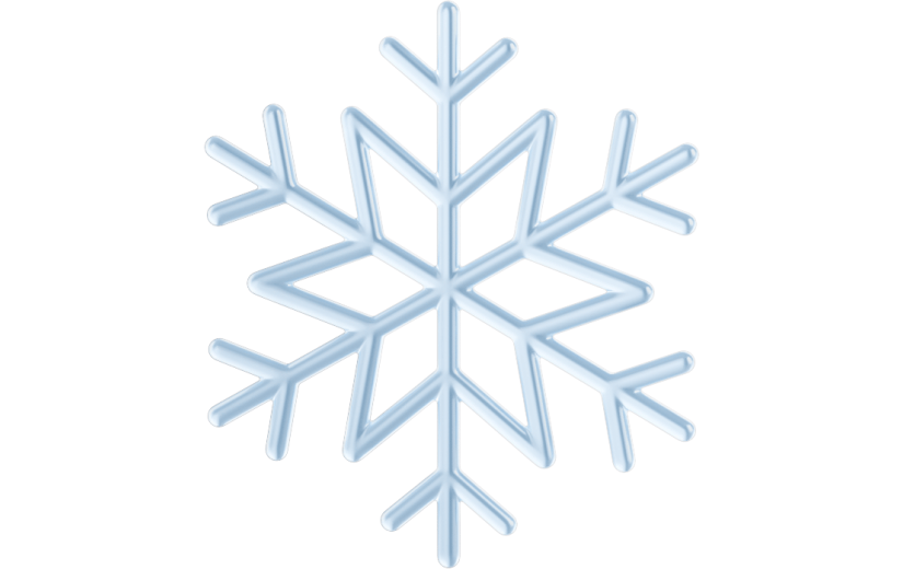 元素3D蓝色雪花样式
