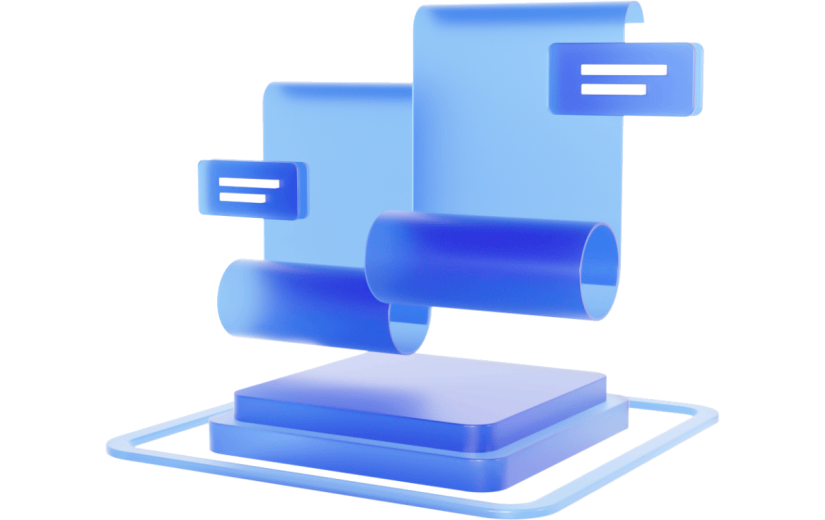 3D元素卡通玻璃纸张信息