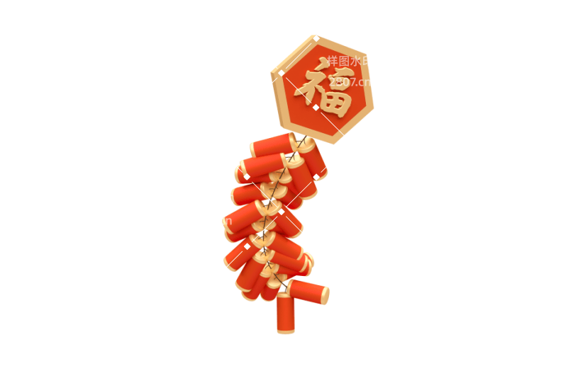 2022年新年鞭炮春节元素