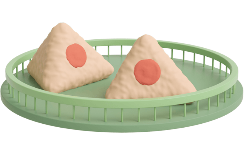 元素C4D立体绿色简约端午节粽子