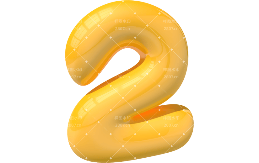 元素卡通3D泡泡质感数字