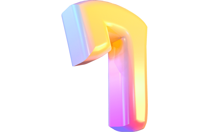 渐变风数字7立体3D元素