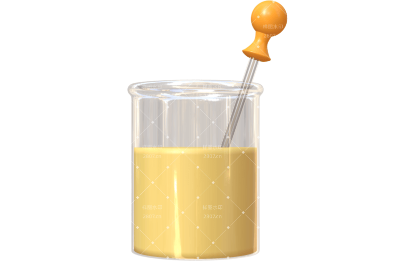 3D立体化学仪器平底烧杯