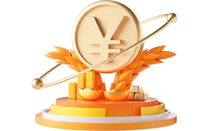 金融风小满节气金融理财3D元素