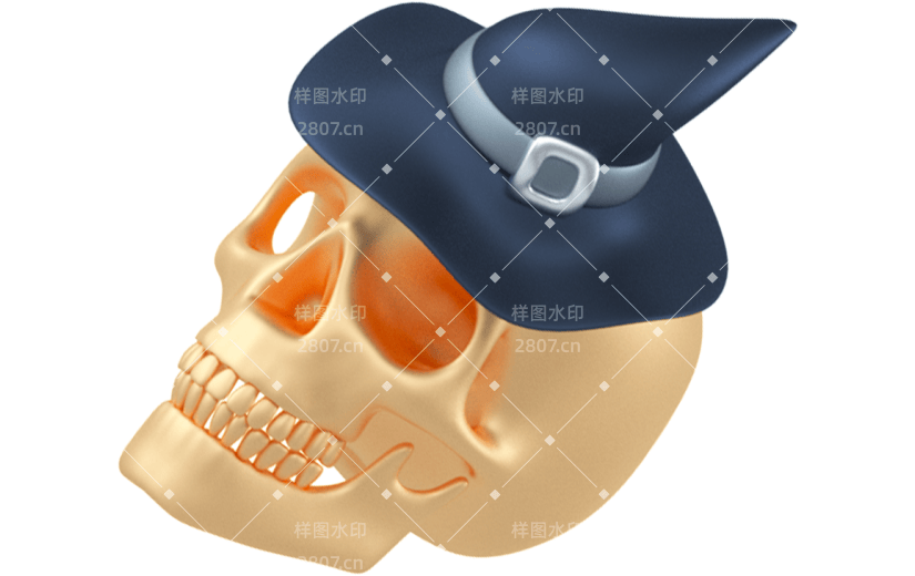 创意3d立体创意骷髅元素