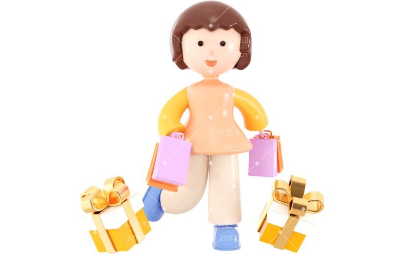 元素3D 购物人物
