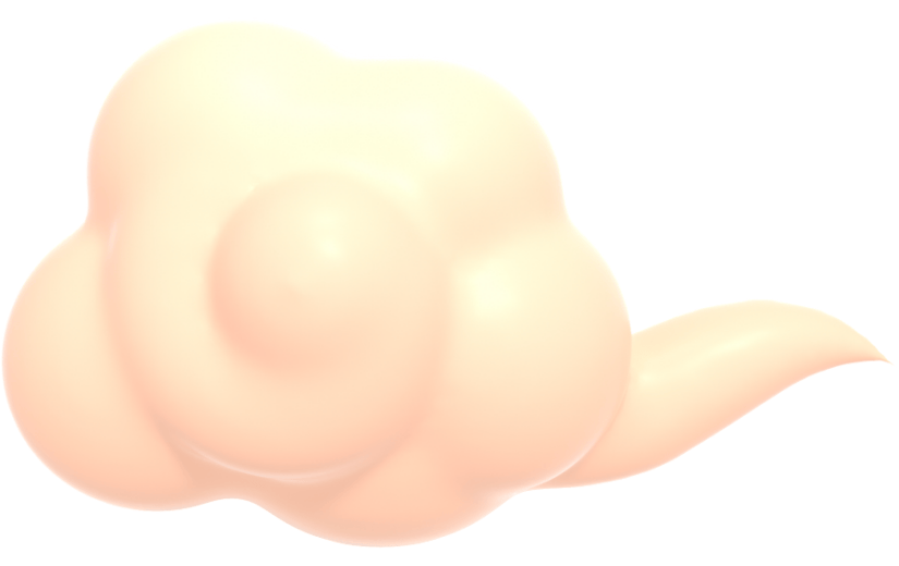 3d创意卡通祥云云朵