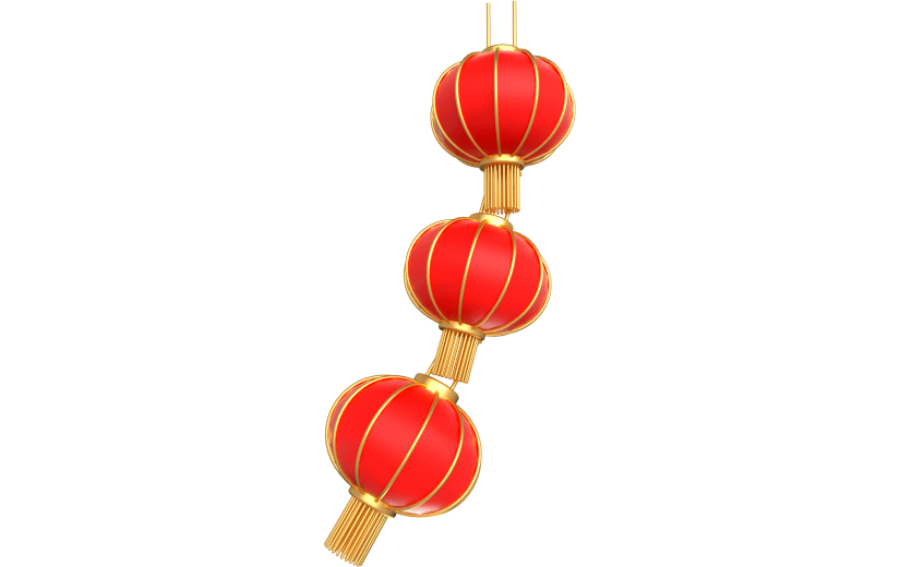 元素卡通3D灯笼