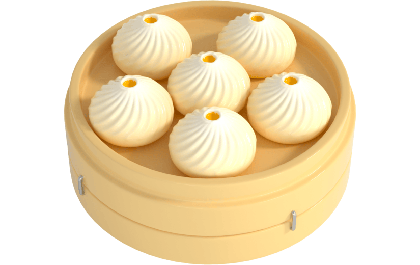 3d创意卡通美食灌汤包