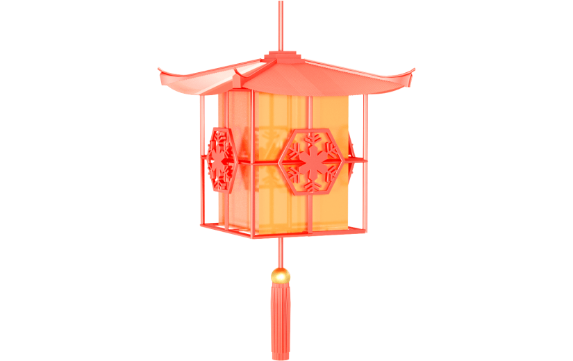 元素3D 花灯 灯笼 红色