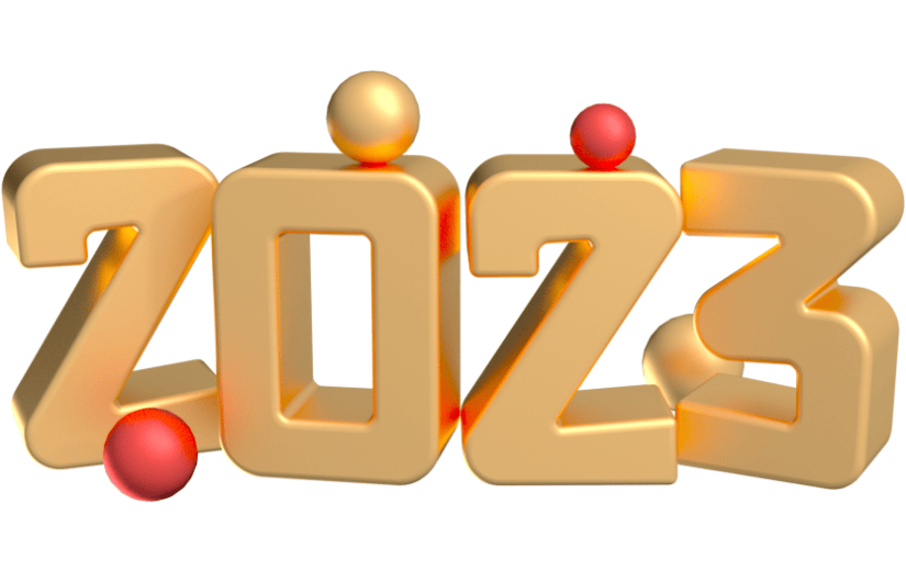 元素卡通3D数字2023