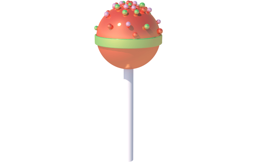 元素卡通3D棒棒糖装饰