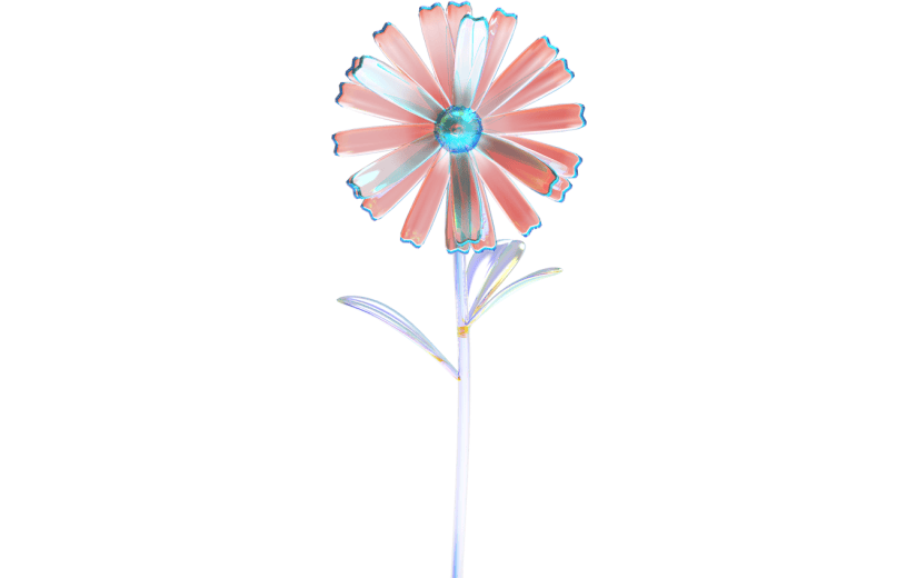元素3D立体雏菊花朵