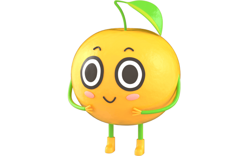 元素3D电商装饰物创意橙子酱