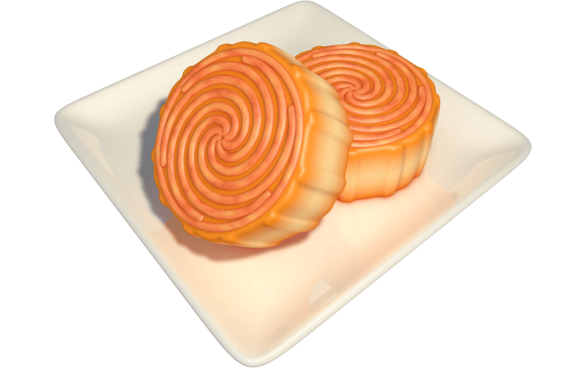 元素卡通3D中秋节月饼