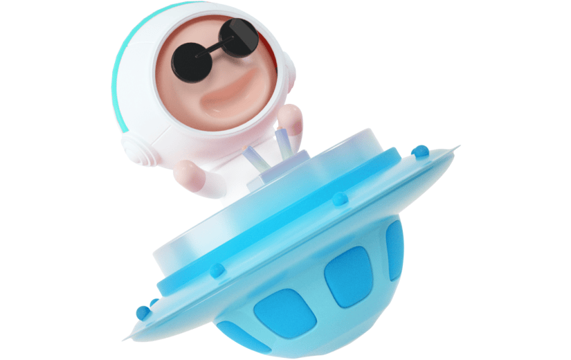 创意3d立体创意飞碟元素