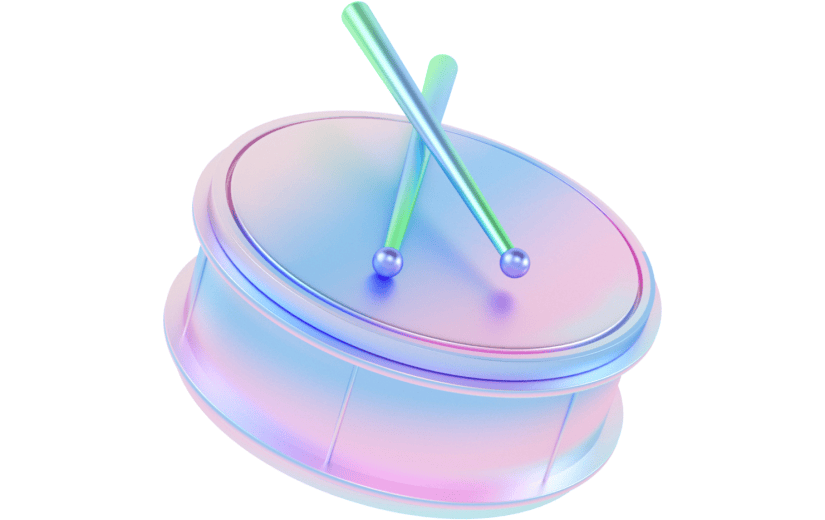 创意3d立体创意鼓元素