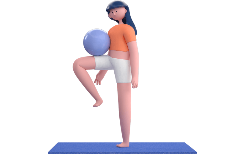 C4D瑜伽健身女孩瑜伽3D元素