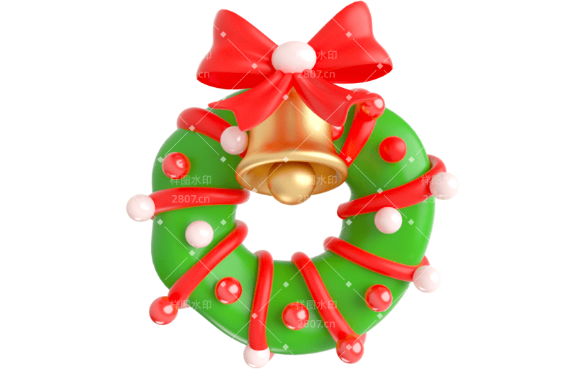 元素卡通3D圣诞节元素