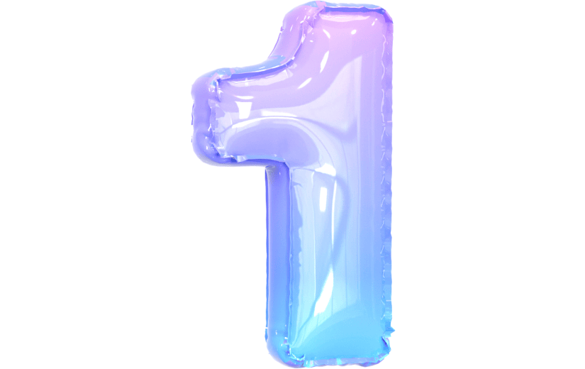 元素3D 数字1倒计时