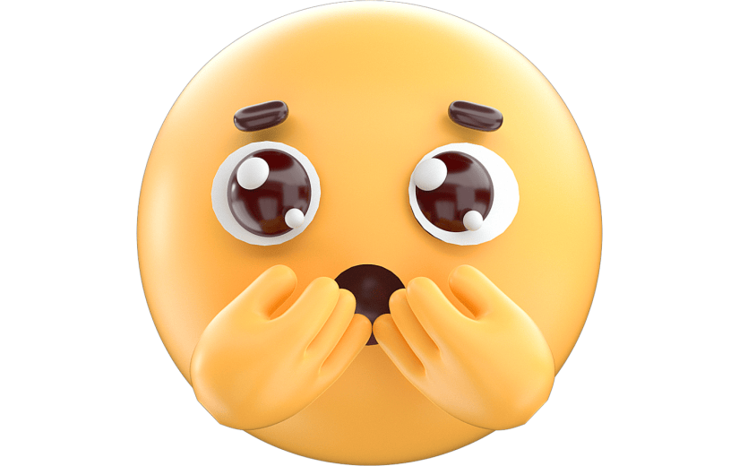 简约风表情包吃惊3D元素