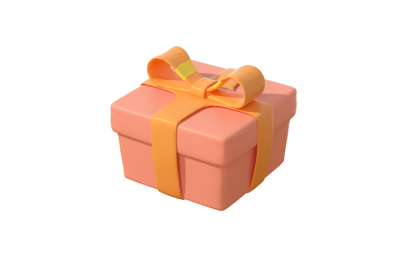 3D卡通emoji表情黄色图标礼物蝴蝶结
