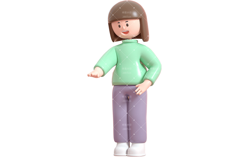 C4D小女孩3D元素