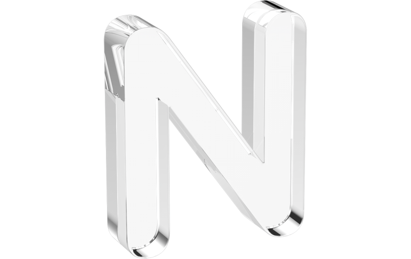 水晶3d立体数字字母n系列透明元素
