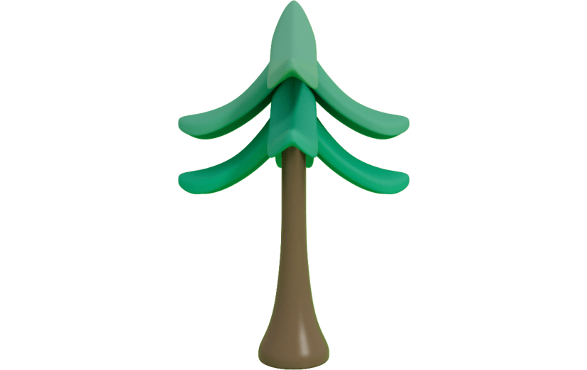 树元素3D卡通