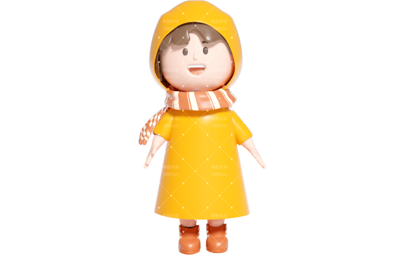 蓝色简约风小雪节气3D元素