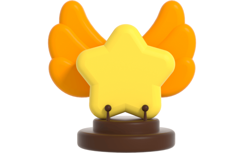 3d创意卡通奖牌奖杯