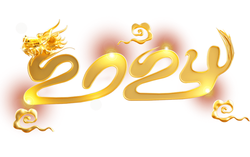 金色大气2024新年龙年3D元素