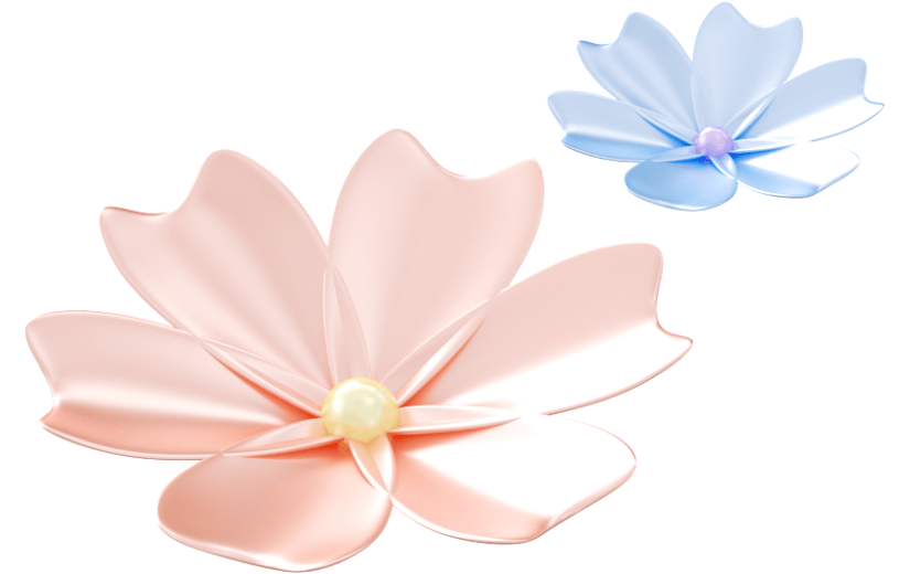 元素3D卡通创意花朵