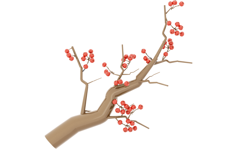 元素3D 山楂树
