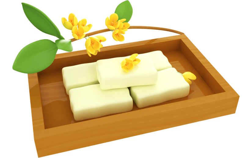 元素3D立体重阳节桂花糕