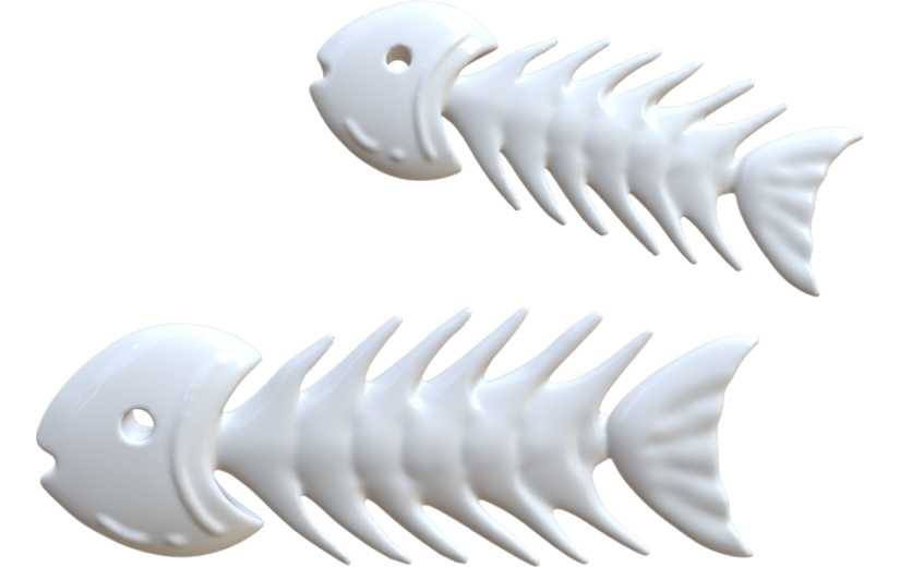 3D立体骨头鱼骨
