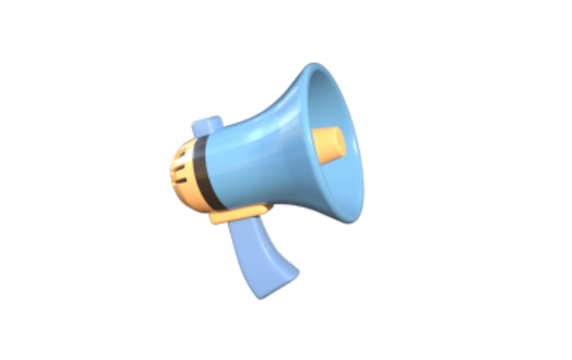 C4D日常元素卡通小喇叭