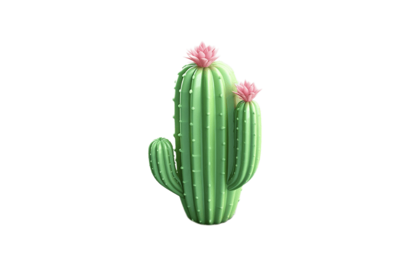 3D风格植物仙人球宣传3D元素