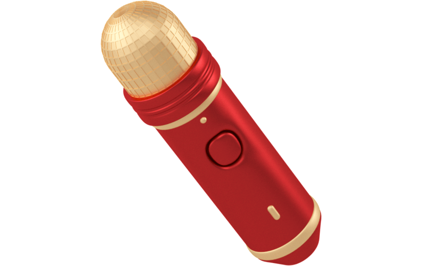 创意3d立体创意麦克风元素