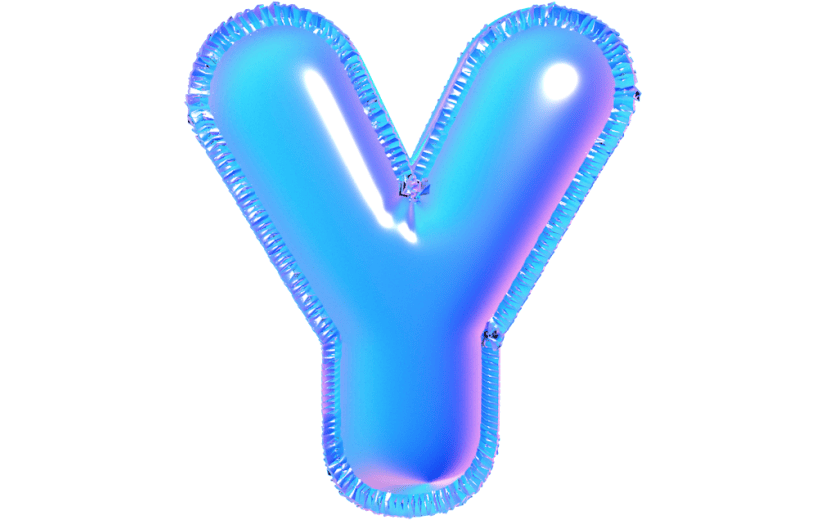 元素卡通3D质感字母