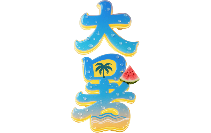 大暑艺术字
