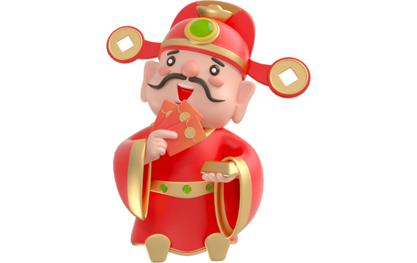 元素卡通3D新春财神