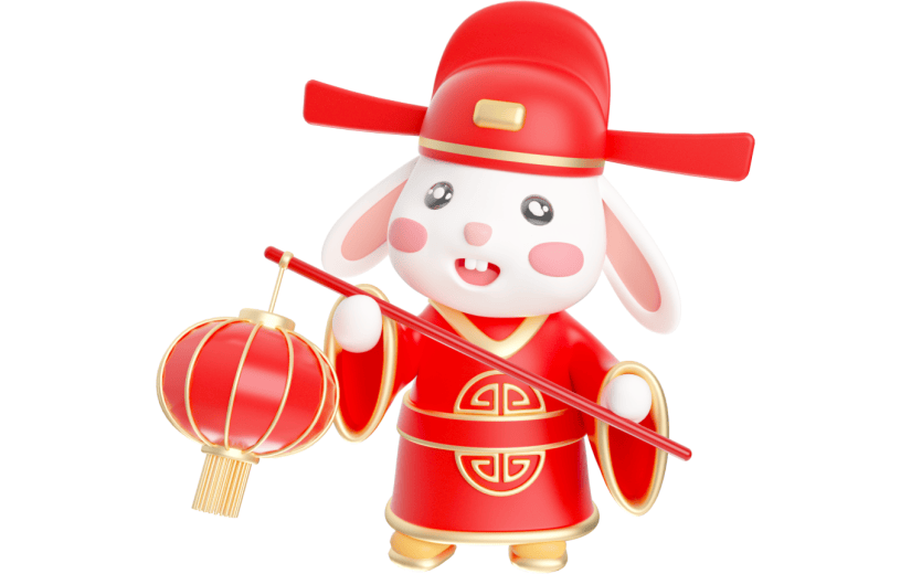 元素卡通3D兔子