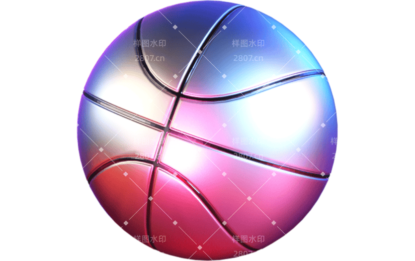 创意3d立体创意篮球元素