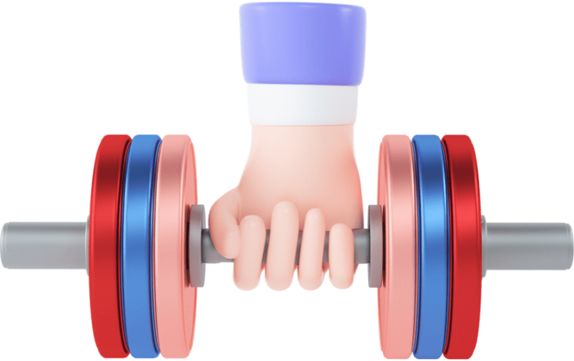 创意3d立体创意杠铃元素