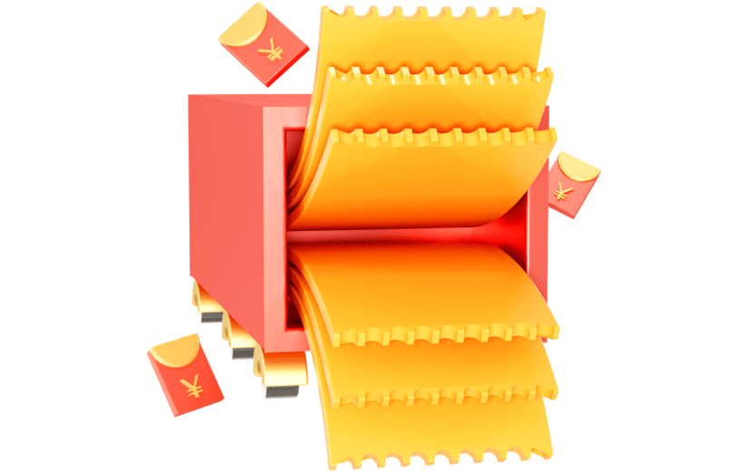 元素3D 优惠券 红色 发券车